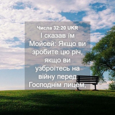 Picture 04 - Числа 32:20 UKR - І сказав їм Мойсей: Якщо ви - Bible Verse Picture