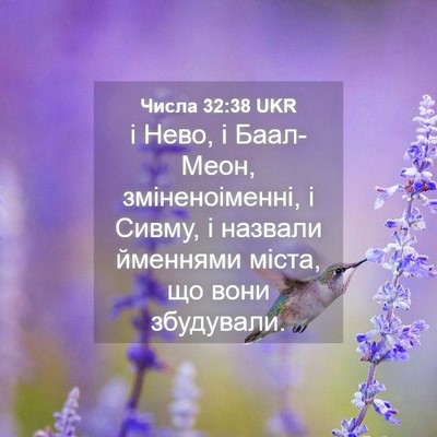 Picture 04 - Числа 32:38 UKR - і Нево, і Баал-Меон, - Bible Verse Picture
