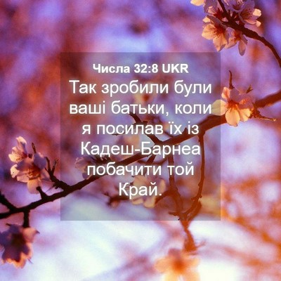 Picture 04 - Числа 32:8 UKR - Так зробили були ваші - Bible Verse Picture