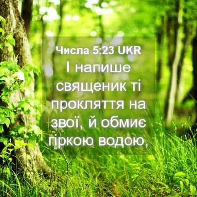 Picture 04 - Числа 5:23 UKR - І напише священик ті - Bible Verse Picture