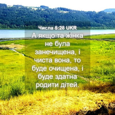 Picture 04 - Числа 5:28 UKR - А якщо та жінка не була - Bible Verse Picture