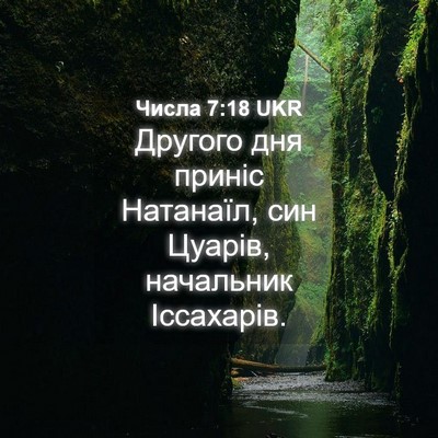 Picture 04 - Числа 7:18 UKR - Другого дня приніс - Bible Verse Picture