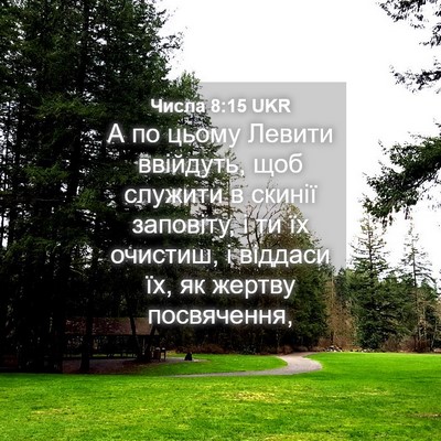 Picture 04 - Числа 8:15 UKR - А по цьому Левити ввійдуть, - Bible Verse Picture
