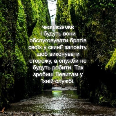 Picture 04 - Числа 8:26 UKR - І будуть вони - Bible Verse Picture