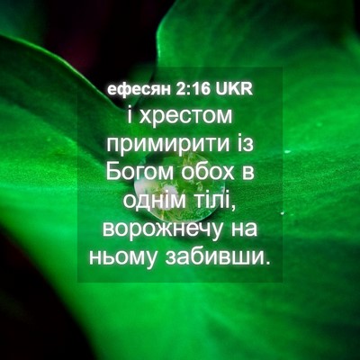 Picture 04 - ефесян 2:16 UKR - і хрестом примирити із - Bible Verse Picture