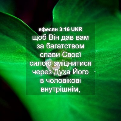 Picture 04 - ефесян 3:16 UKR - щоб Він дав вам за - Bible Verse Picture