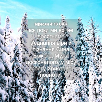 Picture 04 - ефесян 4:13 UKR - аж поки ми всі не досягнемо - Bible Verse Picture