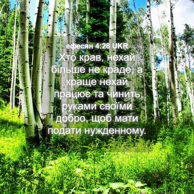 Picture 04 - ефесян 4:28 UKR - Хто крав, нехай більше не - Bible Verse Picture