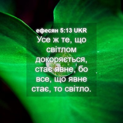 Picture 04 - ефесян 5:13 UKR - Усе ж те, що світлом - Bible Verse Picture