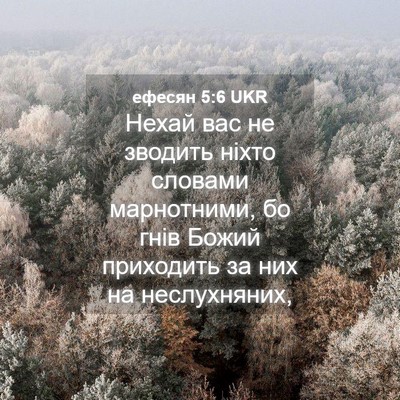 Picture 04 - ефесян 5:6 UKR - Нехай вас не зводить ніхто - Bible Verse Picture