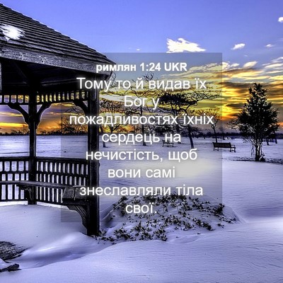 Picture 04 - римлян 1:24 UKR - Тому то й видав їх Бог у - Bible Verse Picture