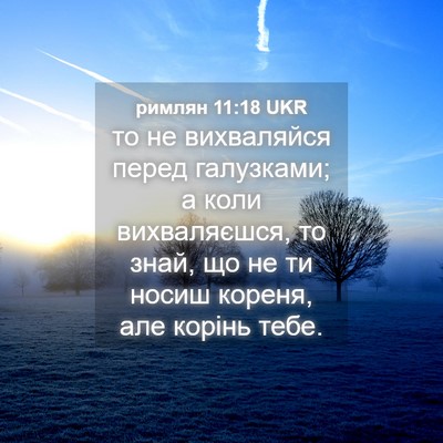 Picture 04 - римлян 11:18 UKR - то не вихваляйся перед - Bible Verse Picture
