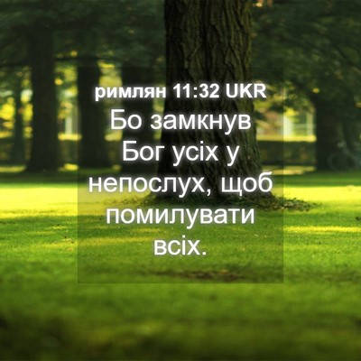 Picture 04 - римлян 11:32 UKR - Бо замкнув Бог усіх у - Bible Verse Picture