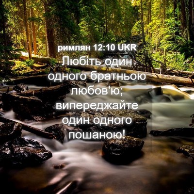 Picture 04 - римлян 12:10 UKR - Любіть один одного - Bible Verse Picture