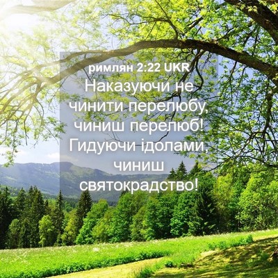Picture 04 - римлян 2:22 UKR - Наказуючи не чинити - Bible Verse Picture