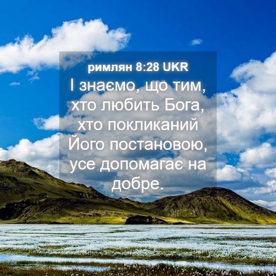 Picture 04 - римлян 8:28 UKR - І знаємо, що тим, хто любить - Bible Verse Picture