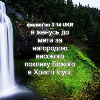 Picture 04 - филип'ян 3:14 UKR - я женусь до мети за - Bible Verse Picture