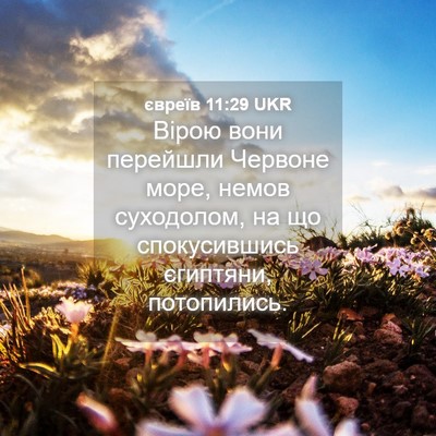 Picture 04 - євреїв 11:29 UKR - Вірою вони перейшли - Bible Verse Picture