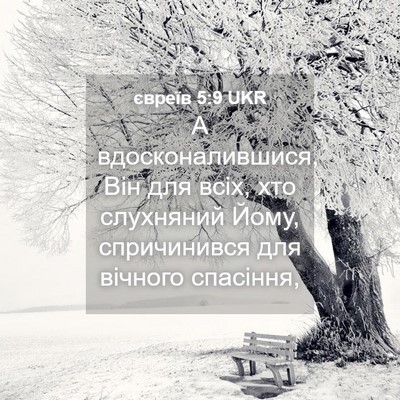 Picture 04 - євреїв 5:9 UKR - А вдосконалившися, Він для - Bible Verse Picture