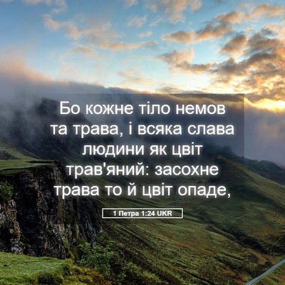 Picture 05 - 1 Петра 1:24 UKR - Бо кожне тіло немов та - Bible Verse Picture