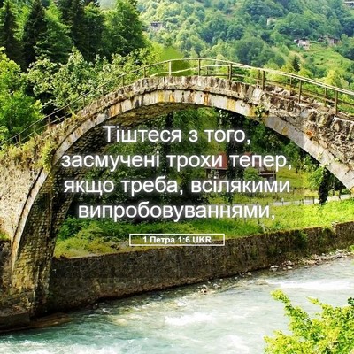 Picture 05 - 1 Петра 1:6 UKR - Тіштеся з того, засмучені - Bible Verse Picture