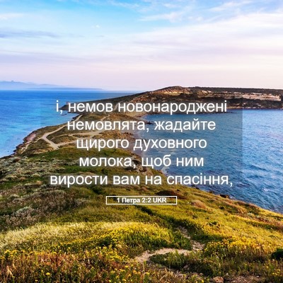 Picture 05 - 1 Петра 2:2 UKR - і, немов новонароджені - Bible Verse Picture