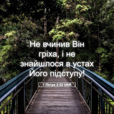 Picture 05 - 1 Петра 2:22 UKR - Не вчинив Він гріха, і не - Bible Verse Picture