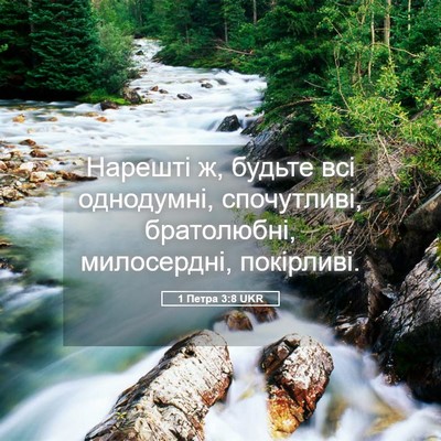 Picture 05 - 1 Петра 3:8 UKR - Нарешті ж, будьте всі - Bible Verse Picture