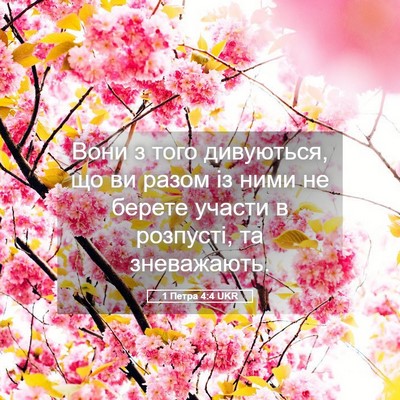 Picture 05 - 1 Петра 4:4 UKR - Вони з того дивуються, що - Bible Verse Picture