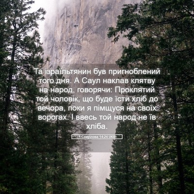 Picture 05 - 1 Самуїлова 14:24 UKR - Та ізраїльтянин був - Bible Verse Picture