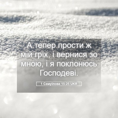 Picture 05 - 1 Самуїлова 15:25 UKR - А тепер прости ж мій гріх, і - Bible Verse Picture