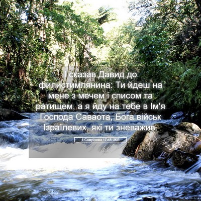 Picture 05 - 1 Самуїлова 17:45 UKR - І сказав Давид до - Bible Verse Picture