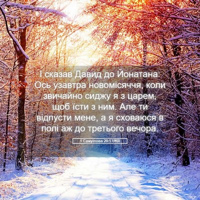 Picture 05 - 1 Самуїлова 20:5 UKR - І сказав Давид до Йонатана: - Bible Verse Picture