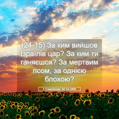 Picture 05 - 1 Самуїлова 24:14 UKR - (24-15) За ким вийшов Ізраїлів - Bible Verse Picture