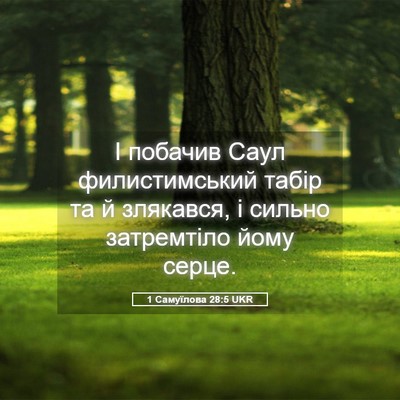 Picture 05 - 1 Самуїлова 28:5 UKR - І побачив Саул - Bible Verse Picture