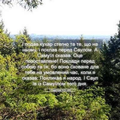Picture 05 - 1 Самуїлова 9:24 UKR - І подав кухар стегно та те, - Bible Verse Picture