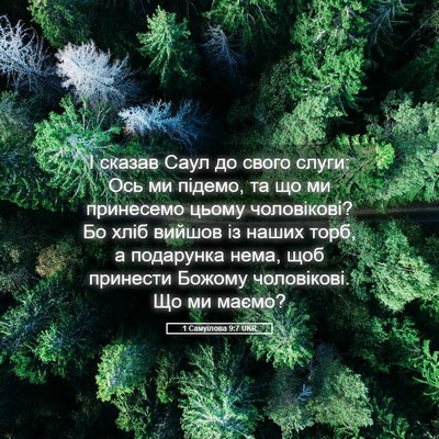 Picture 05 - 1 Самуїлова 9:7 UKR - І сказав Саул до свого - Bible Verse Picture