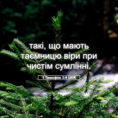 Picture 05 - 1 Тимофію 3:9 UKR - такі, що мають таємницю - Bible Verse Picture