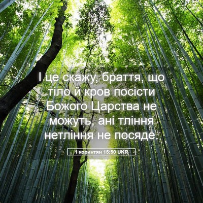 Picture 05 - 1 коринтян 15:50 UKR - І це скажу, браття, що тіло - Bible Verse Picture