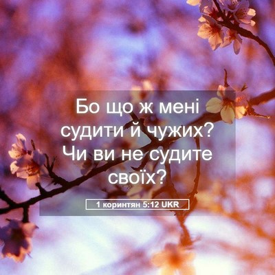 Picture 05 - 1 коринтян 5:12 UKR - Бо що ж мені судити й чужих? - Bible Verse Picture