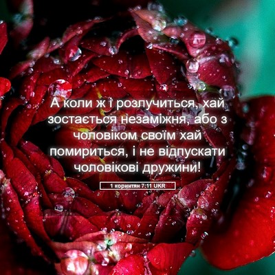 Picture 05 - 1 коринтян 7:11 UKR - А коли ж і розлучиться, хай - Bible Verse Picture