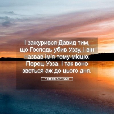 Picture 05 - 1 хроніки 13:11 UKR - І зажурився Давид тим, що - Bible Verse Picture