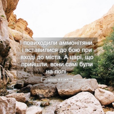 Picture 05 - 1 хроніки 19:9 UKR - І повиходили аммонітяни, і - Bible Verse Picture