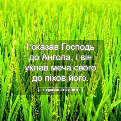 Picture 05 - 1 хроніки 21:27 UKR - І сказав Господь до Ангола, - Bible Verse Picture