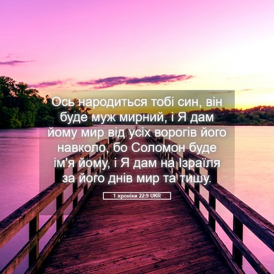 Picture 05 - 1 хроніки 22:9 UKR - Ось народиться тобі син, - Bible Verse Picture