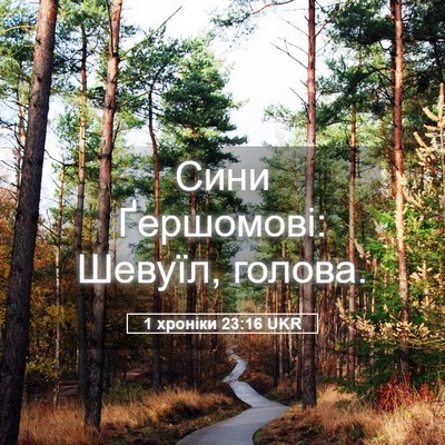 Picture 05 - 1 хроніки 23:16 UKR - Сини Ґершомові: Шевуїл, - Bible Verse Picture