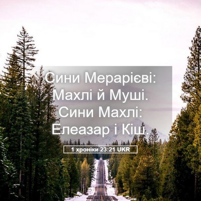 Picture 05 - 1 хроніки 23:21 UKR - Сини Мерарієві: Махлі й - Bible Verse Picture