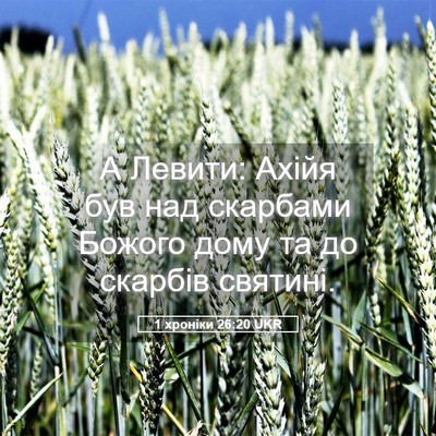 Picture 05 - 1 хроніки 26:20 UKR - А Левити: Ахійя був над - Bible Verse Picture