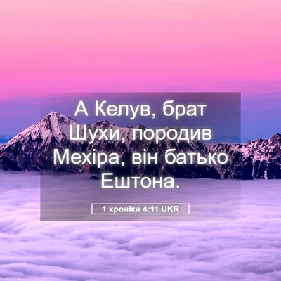 Picture 05 - 1 хроніки 4:11 UKR - А Келув, брат Шухи, породив - Bible Verse Picture