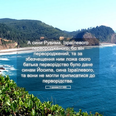 Picture 05 - 1 хроніки 5:1 UKR - А сини Рувима, Ізраїлевого - Bible Verse Picture